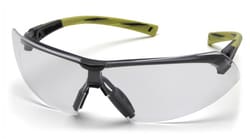 Pyramex Onix Safety Eyewear FrameColor: Blackand Green, dimLensTint: Clear,