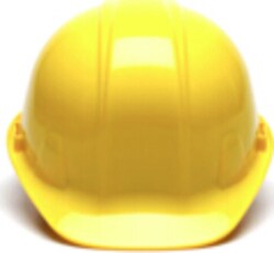 Pyramex SL Series Hard Hats, 4-point Ratchet Hard Hats; Color: Yellow:Personal