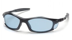 Pyramex Solara Safety Eyewear FrameColor: Black, dimLensTint: Blue:Personal