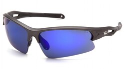 Pyramex Venture Gear - Monteagle Safety Glasses Gun Metal, Light Blue Mirror:Personal