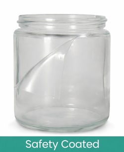 Qorpak&trade;&nbsp;Safety Coated Clear Straight Sided Round Bottles