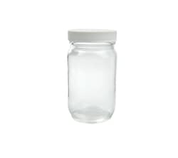 Qorpak&trade;&nbsp;Standard Wide Mouth Bottle with PTFE Lined Cap Attached
