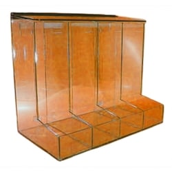 S-Curve&trade;&nbsp;4 Compartment Dispensers with Open Tray for Access