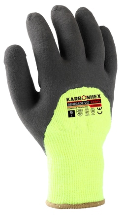 SW Sustainability Solutions&nbsp;KarbonHex&trade; KX84V Professional Built Cut-Resistant Winter Gloves, Hi-Vis Cold Protection