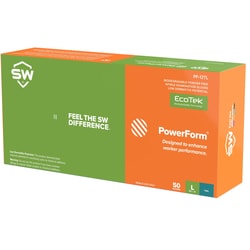 SW Sustainability Solutions&nbsp;PowerForm PF-12TL Extended-Cuff Heavy-Duty Nitrile Gloves