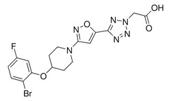 Sigma Aldrich&nbsp;2-(5-(3-(4-(2-Bromo-5-fluorophenoxy)piperidin-1-yl)isoxazol-5-yl)-2H-tetrazol-2-yl)acetic acid