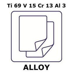 Sigma Aldrich&nbsp;Titanium-vanadium-chromium-aluminum alloy, Ti69V15Cr13Al3