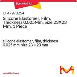 Sigma Aldrich&nbsp;Silicone Elastomer, Film, Thickness 0.025Mm, Size 23X23 Mm, 1 Piece