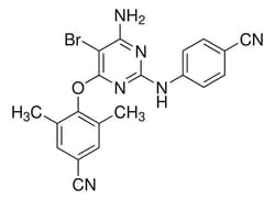 Sigma Aldrich 4-((6-Amino-5-bromo-2-((4-cyanophenyl)amino)pyrimidin-4-yl)oxy)-3,5-dimethylbenzonitrile 1 g | Buy Online | Sigma Aldrich | Fisher Scientific