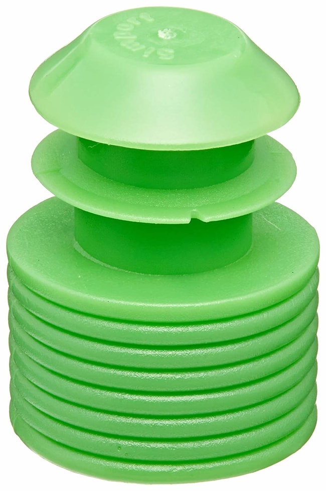 Simport ScientificFlange Plug Caps For tubes w/16mm; Color Green; 1000