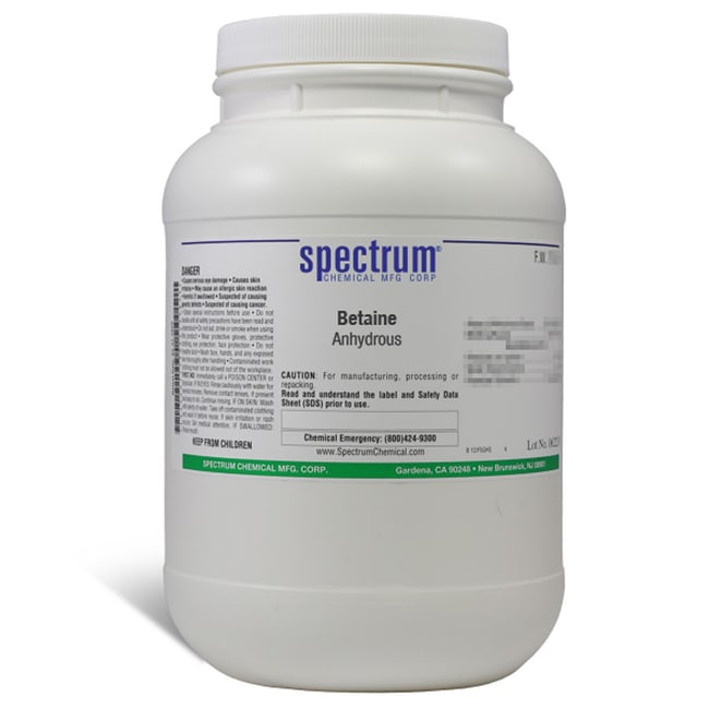 びんす Betaine, Anhydrous, Spectrum™ Chemical | Fisher Scientific