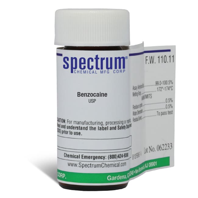 Benzocaine, USP, 98102, Spectrum Fisher Scientific