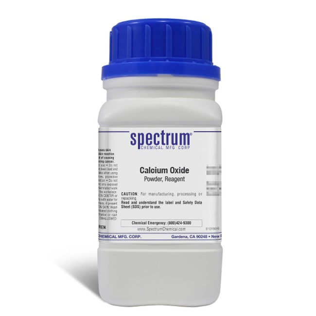 Calcium Oxide, Powder, 95.0100.5, Spectrum Chemical, Quantity 125 g