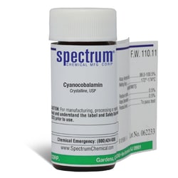 Cyanocobalamin, Crystalline, USP, 96-102%, Spectrum Chemical 500 mg | Buy Online | Spectrum Chemical Manufacturing Corporation | Fisher Scientific