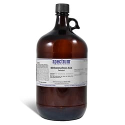 Methanesulfonic Acid, Technical, 69.5-70.5%, Spectrum Chemical 4 L | Buy Online | Spectrum Chemical Manufacturing Corporation | Fisher Scientific