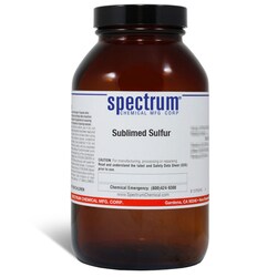 Sublimed Sulfur, 99.5-100.5%, Spectrum&trade; Chemical