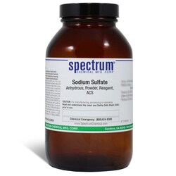 Sodium Sulfate, Anhydrous, Powder, ACS, 99%, Spectrum Chemical 500 g | Buy Online | Spectrum Chemical Manufacturing Corporation | Fisher Scientific