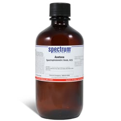 Acetone, Spectrophotometric Grade, ACS, 99.5%, Spectrum Chemical 1 L | Buy Online | Spectrum Chemical Manufacturing Corporation | Fisher Scientific