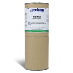 Zinc Metal, 5 x 0.25 x 0.25 in., Sticks, 99.8%, Spectrum&trade; Chemical