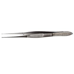 Stoelting Micro Dissecting Forceps 4 in., 1 x 2 Teeth, Straight, 0.8 mm:Animal
