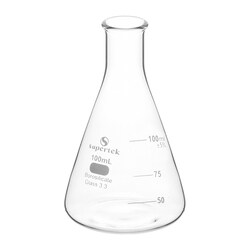 Supertek Clear Glass Erlenmeyer Graduated Flasks with Enameled Area for Marking 100 mL | Buy Online | Supertek&trade; | Fisher Scientific