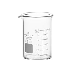 Supertek Low Form Glass Beakers with Double Capacity Scale and Spout 30 mL | Buy Online | Supertek&trade; | Fisher Scientific