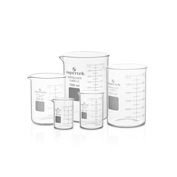 Supertek™ Low Form Glass Beakers, Set of 5