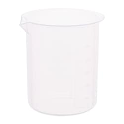 Supertek™ Polypropylene Low Form Raised Graduation Beakers with Generous Spout