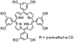 5,10,15,20-Tetrakis[3,5-bis(per-O-methyl-alpha-cyclodextrin-6-yloxy)phenyl]-21H,23H-porphine, TCI America&trade;