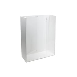 TrippNT White Triple Glove Box Holder with Clear Acrylic Front, Quantity: