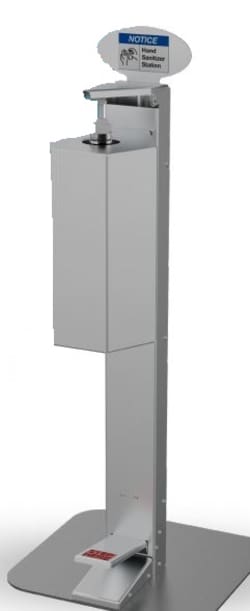 Unispace Health&nbsp;Medium Use Foot Pedal Operated Sanitizer Stand