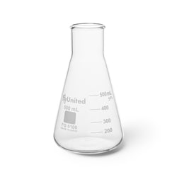United Scientific Borosilicate Glass Wide Mouth Erlenmeyer Flask 500 mL | Buy Online | United Scientific&trade; | Fisher Scientific