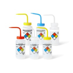 United Scientific™ UniSafe™ Assorted Vented Wash Bottles, LDPE, 500 mL