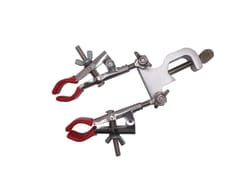 United Scientific Stainless Steel Double Adjustable Burette Clamp Color: