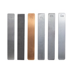 United Scientific™ Set of 12 Electrodes, Aluminum, Copper, Tin, Iron, Zinc, and Carbon (2 each)