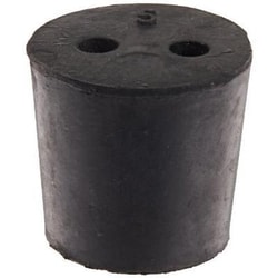 United Scientific Rubber 2-Hole Stoppers 2-hole, Size No. 2 to 8:Stoppers