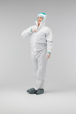 VAI&nbsp;Easy2Gown&trade; Mitcool 1700 Cleanroom Coveralls with Attached Hood and Boots