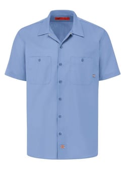 Dickies Men's Light Blue Short Sleeve Industrial Work Shirt