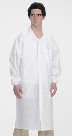 Apex Aseptic Extra-Safe Traditional Collar Lab Coats, White 2X-Large | Buy Online | Apex Aseptic | Fisher Scientific