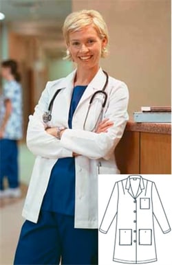 White Swan&trade;&nbsp;Essentials&trade; Women's Princess-Style Lab Coats
