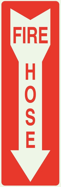 ZING Enterprises Eco Safety Sign, Fire Hose w/Arrow:Facility Safety and