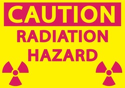 ZING Enterprises Eco Safety Sign, Caution Radiation Hazard Aluminum, 7
