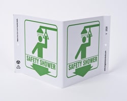 ZING™ Enterprises Eco Safety Projecting Sign, Safety Shower