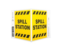 ZING™ Enterprises Eco Safety Projecting Sign, Spill Station