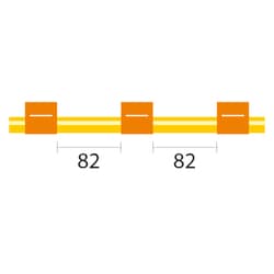 Glass Expansion&nbsp;Solva Flex Pump Tube 3 tag, 82mm spacing, 0.89mm ID, Orange/Orange (PKT 12)