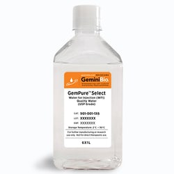 GemPure Select Water for Injection (WFI) Quality Water (USP Grade), GeminiBio 6 x 1 L | Buy Online | Gemini Bio Products | Fisher Scientific