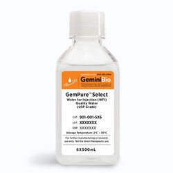 GemPure Select Water for Injection (WFI) Quality Water (USP Grade), GeminiBio 6 X 500 mL | Buy Online | GeminiBio | Fisher Scientific