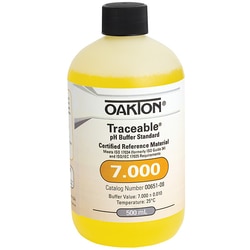 Cole-Parmer Oakton Traceable pH Standard Buffer with Calibration, Yellow,