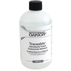 Cole-Parmer&nbsp;Oakton Traceable Conductivity and TDS Standard, Individually-Tested, 100,000 µS; 500 mL