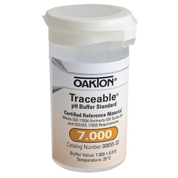 Cole-Parmer&nbsp;Oakton Traceable One-Shot&trade; Buffer Solution, Clear, pH 7.000; 6 x 100 mL Vials